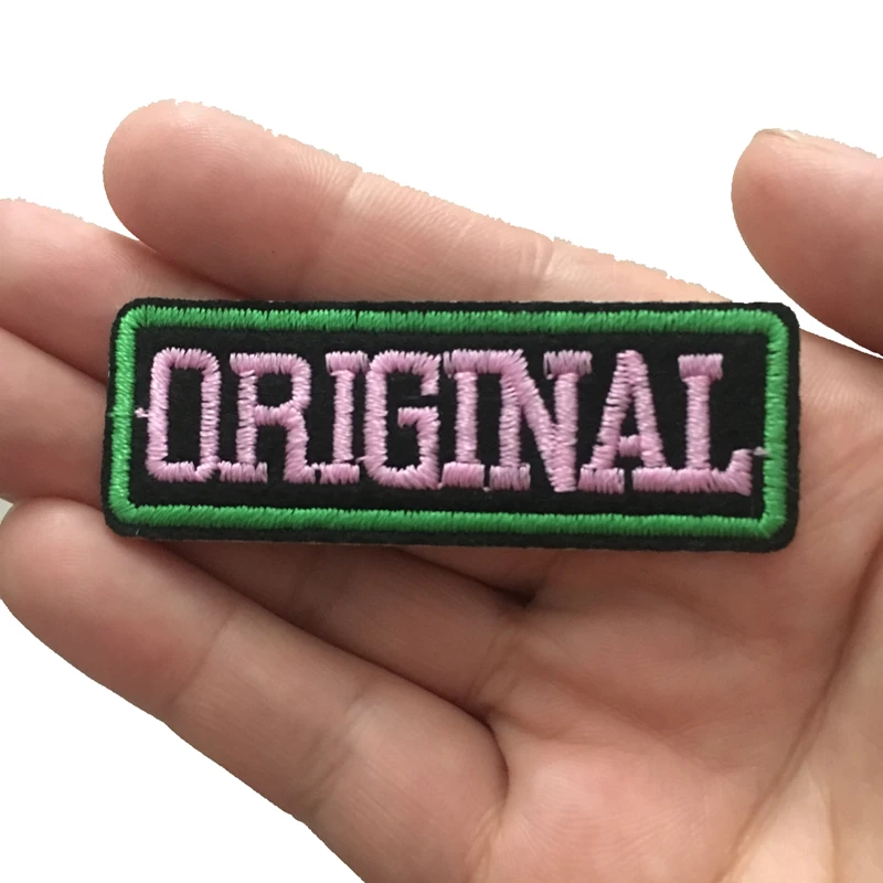 Зеленые и розовые Оригинальные вышитые термоклейкие нашивки Значки для одежды
