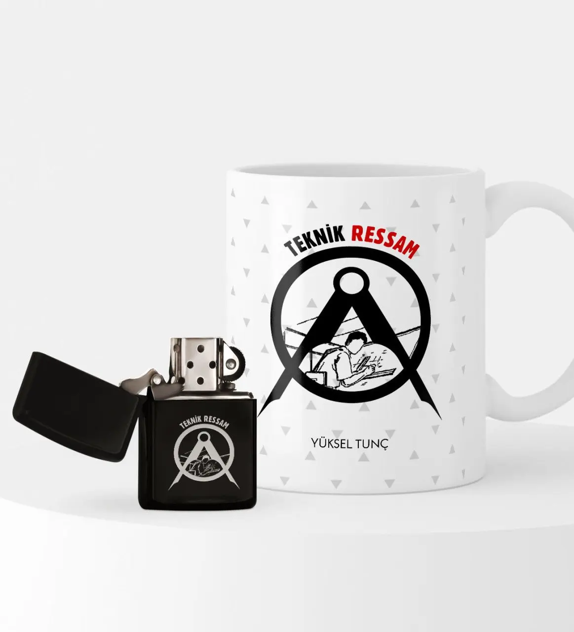 

Personalized Technical Painter Themed Lighter and Mug Set-1