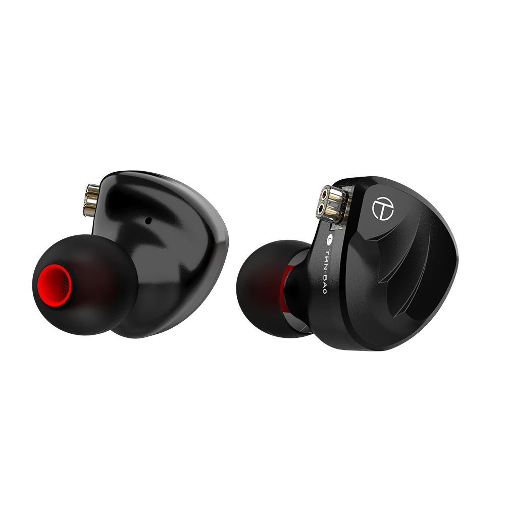 TRN BA8 8BA Внутриканальные наушники HIFI DJ монитор гарнитура шумовые V90 BA5 KZ ZSX ZS10 PRO CCA CA16