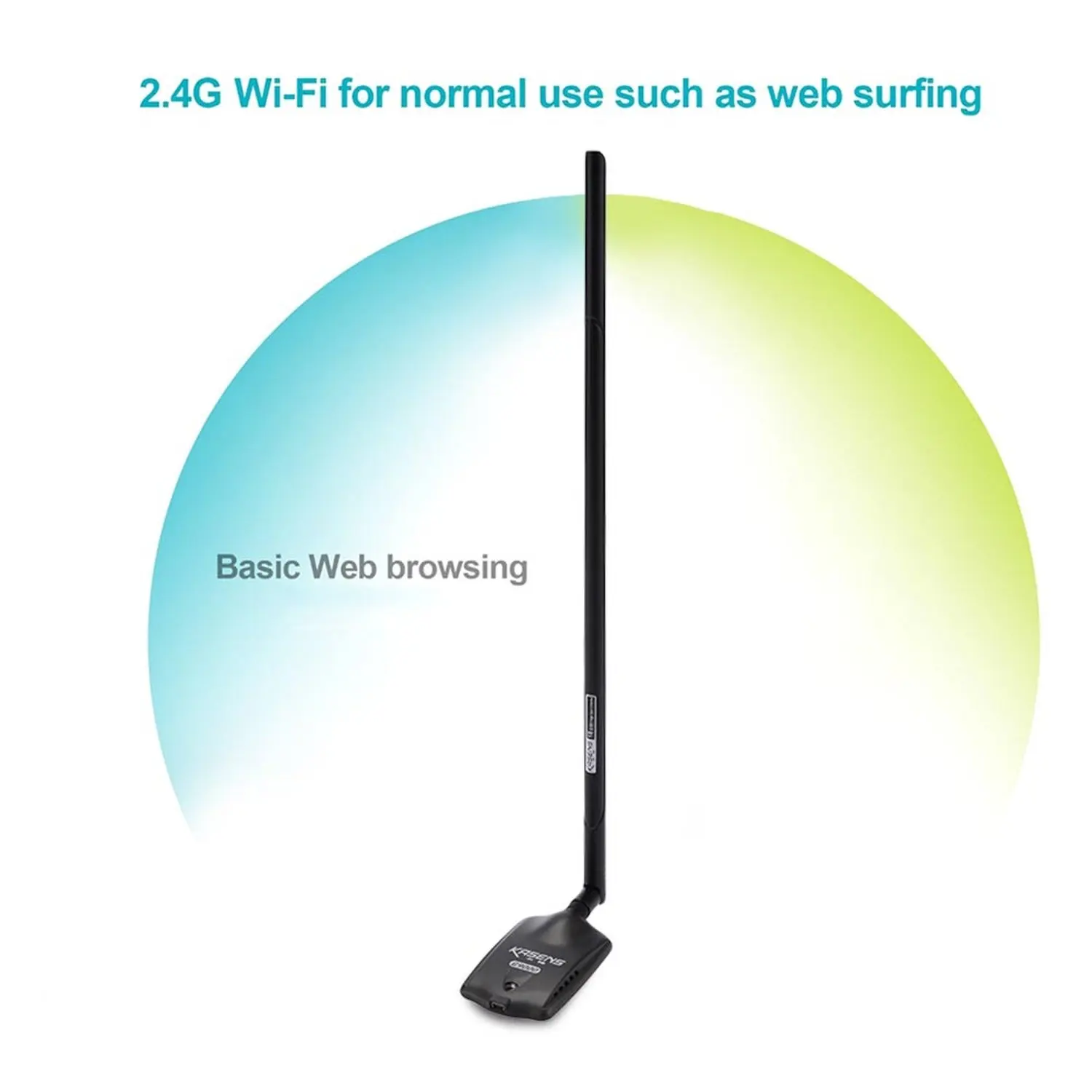 KASENS G9000 6000MW Wifi USB adapter with antenna (802.11B/G/N) 18dbi rt3070 | Электроника