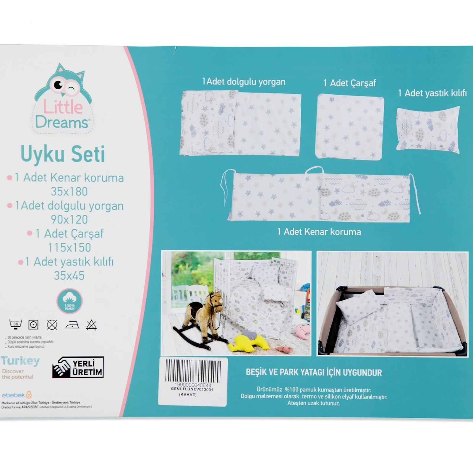Ebebek Little Dreams детская кроватка для путешествий Комплект сна|Пододеяльники| |