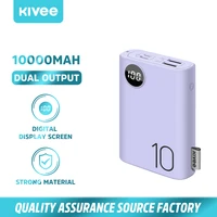 kivee10000mah power bank f23p mini portable fast charge led display poverbank phones accessories battery external for smartphone