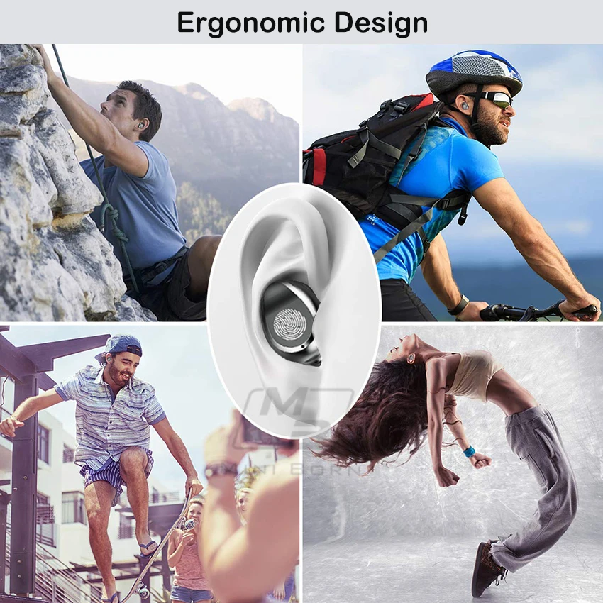 

Mini Born Min True Wireless Earbuds TWS Bluetooth V5.0 Headset Sport Music Stereo Earphone LED Display Noise Canceling