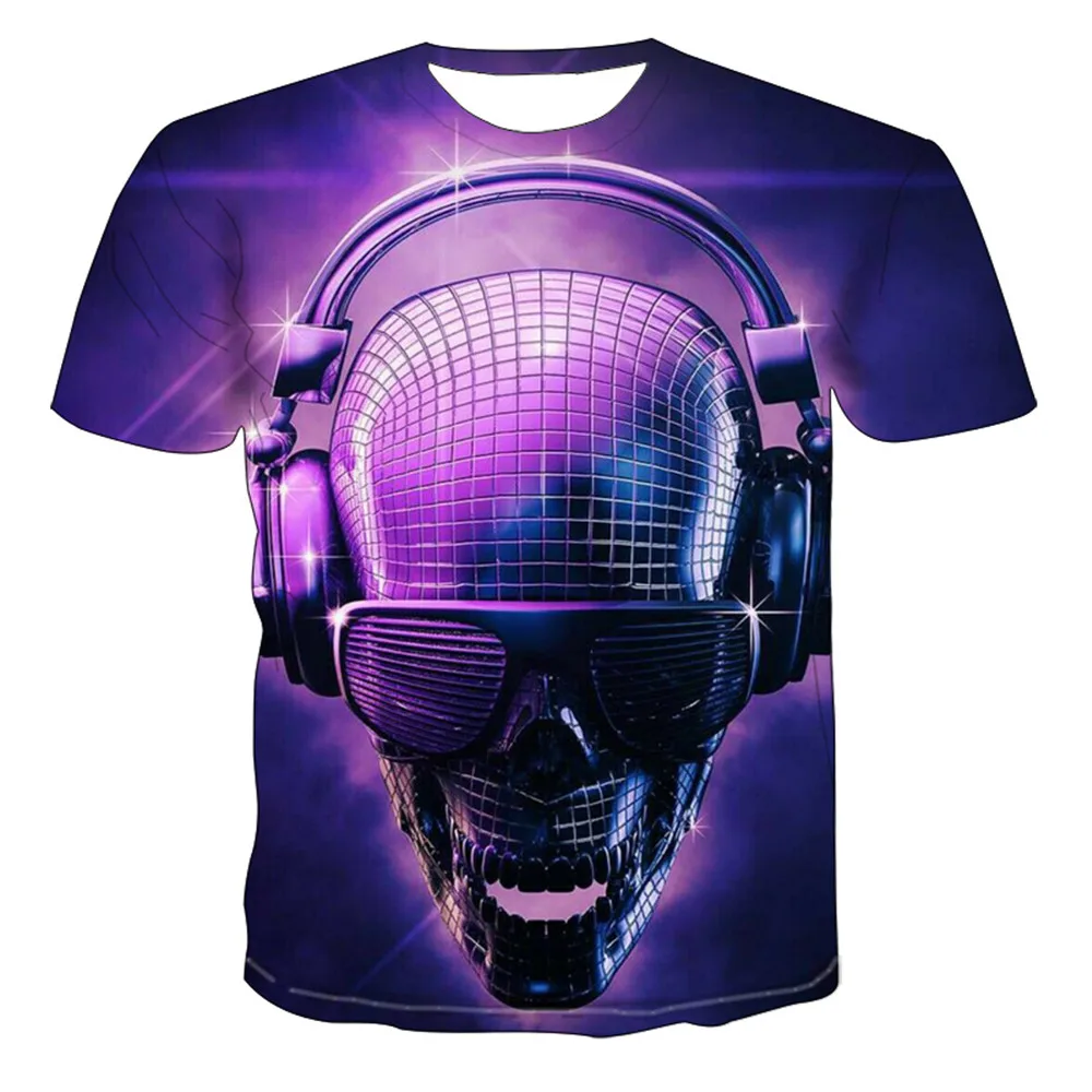 

New Men and Women T-shirtFashion Leisure Motorcycle T-shirt Punk T-shirt Knight Shirt 3D T-shirt Male Skull Summer T-shirt
