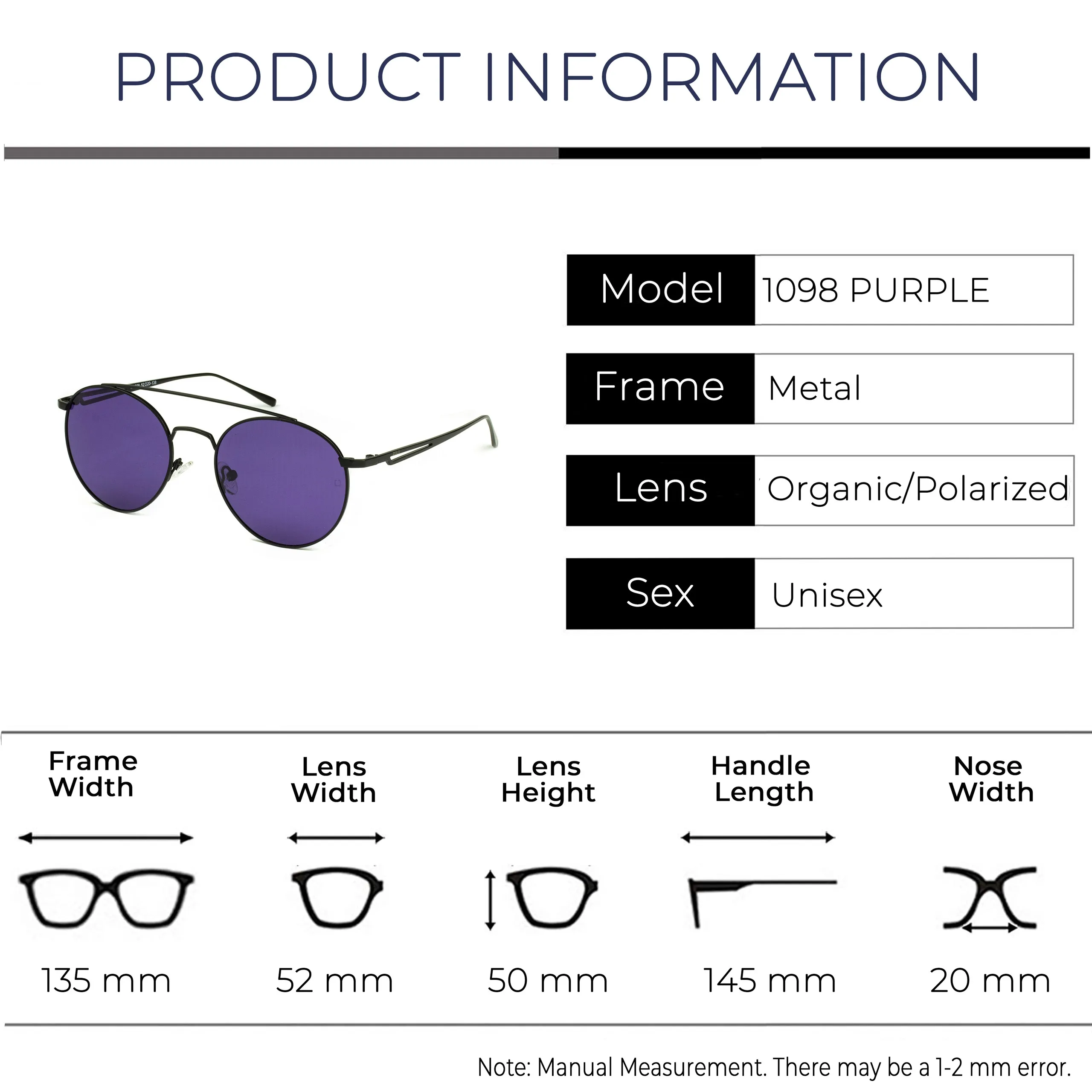 Zolo eyewear m1098 фиолетовые поляризованные солнцезащитные очки