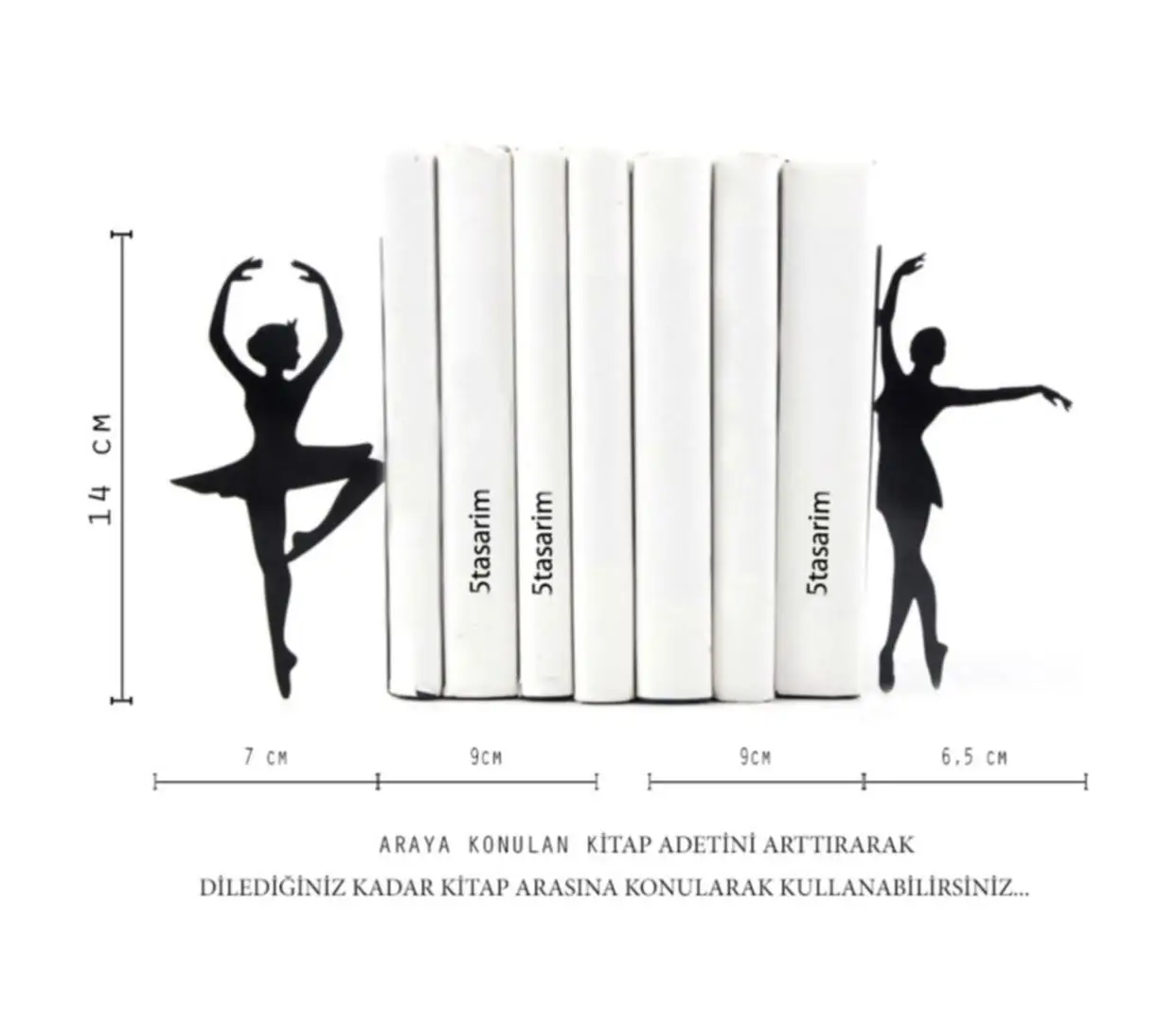 

You Bella LLC Wholesale Ballerina Girs, Ballet Dancer Woman Models Book Ends for Bookshelfs, Office, Bookends for Shelves