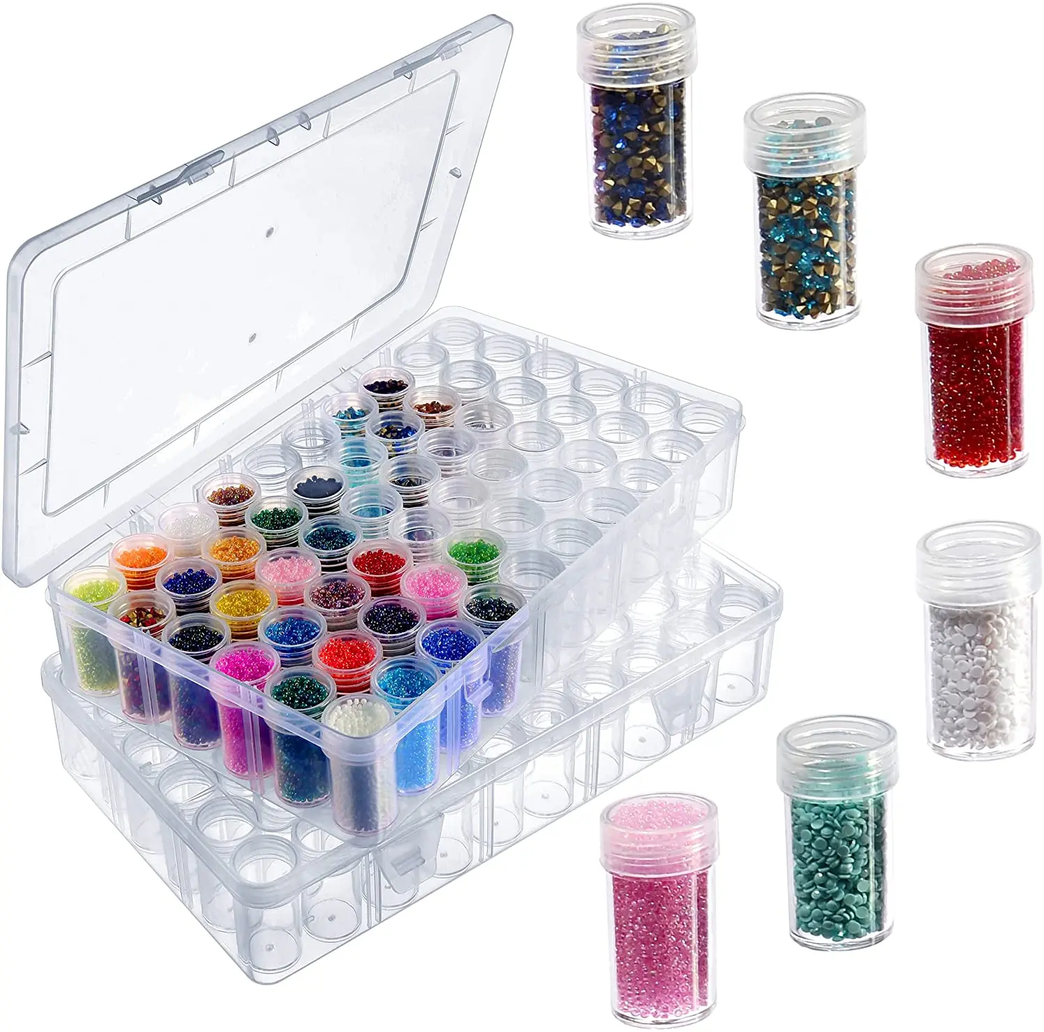 

60 Lattices Dismountable Diamond Embroidery Accessories diamond painting Boxes Cross Stitch Cases Storage Organizer Home Storage