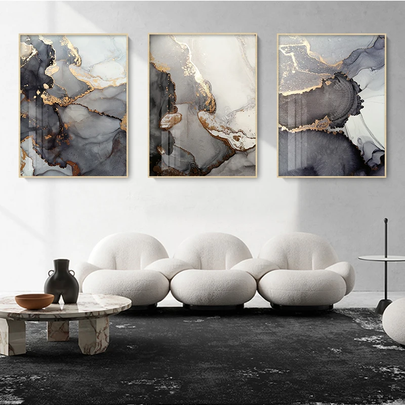 

Modern Abstract Gold Black Marble Canvas Art Paintings For Living Room Bedroom Posters And Prints Wall Art Poster Home Decor