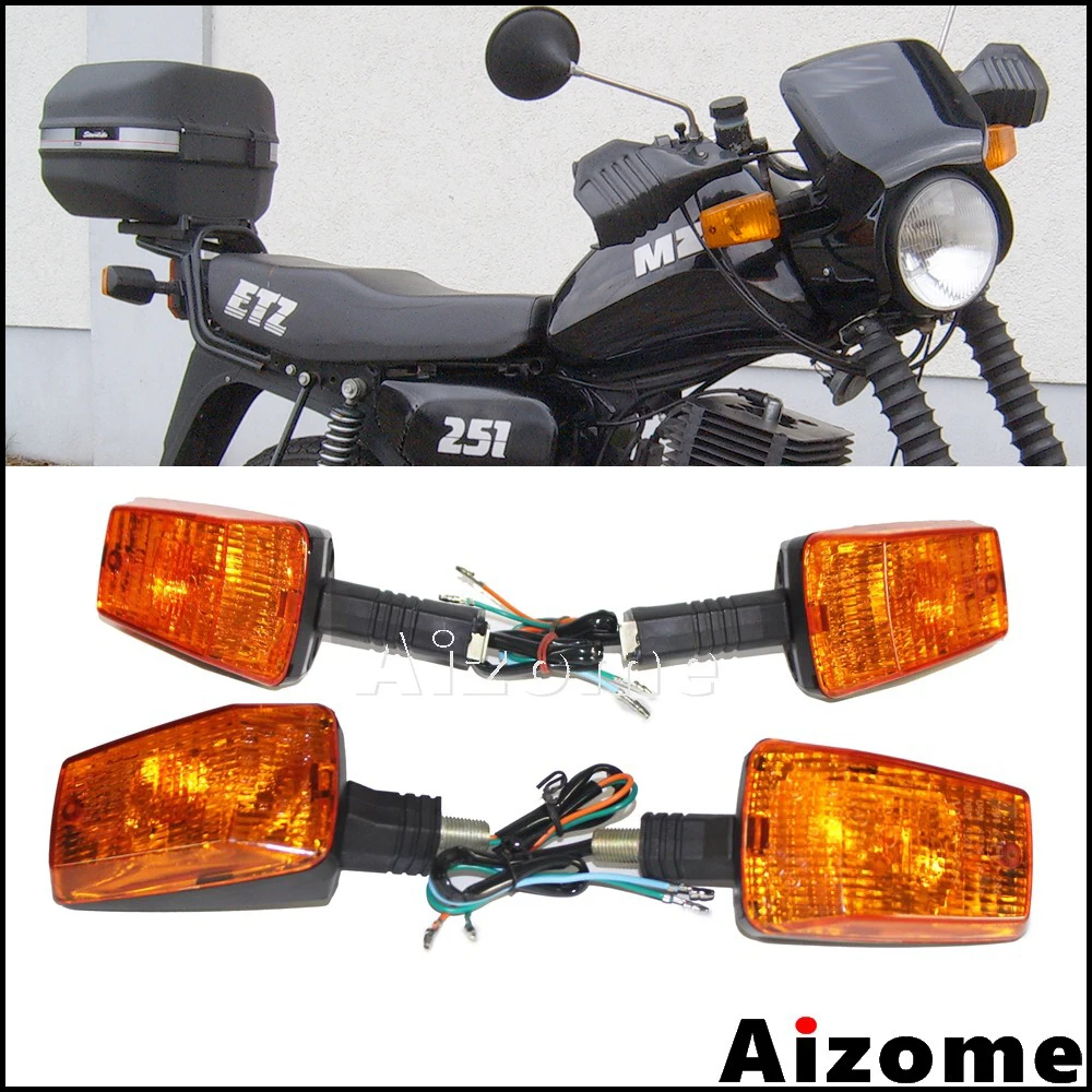 Передний и задний индикатор поворота мотоцикла 12 В E3 Emark янтарные сигнальные