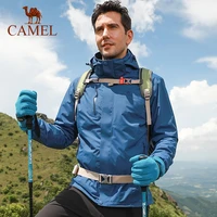 camel official men women outdoor hiking jacket plus velvet warm mountaineering ski thermal fleece inner hiking trekking coat