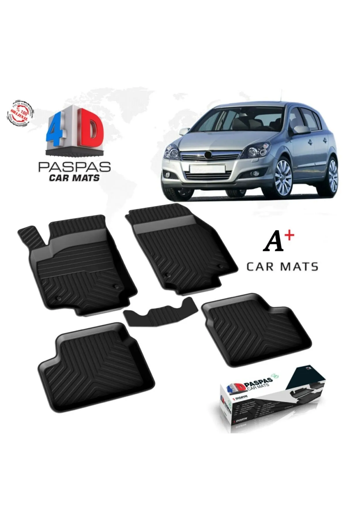 

For Opel Astra H Hb 4d Pool Mop 2004 And Above A + quality Car Indoor Accessories Pool Mop thick Edge Rubber