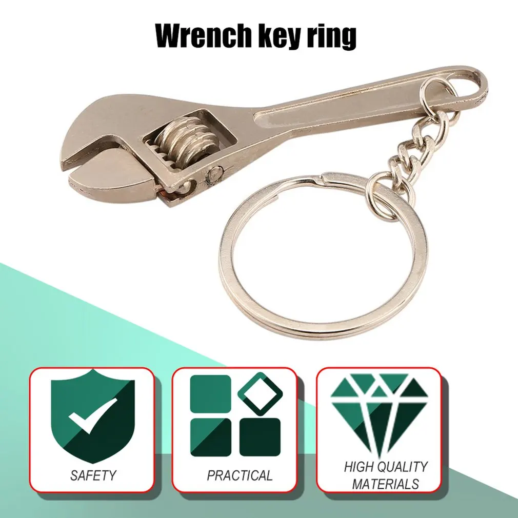 

Car styling Multifunctional Mini Metal Adjustable Creative Tool Wrench Spanner Key Chain Ring Keyring Adjustable Pocket Tools