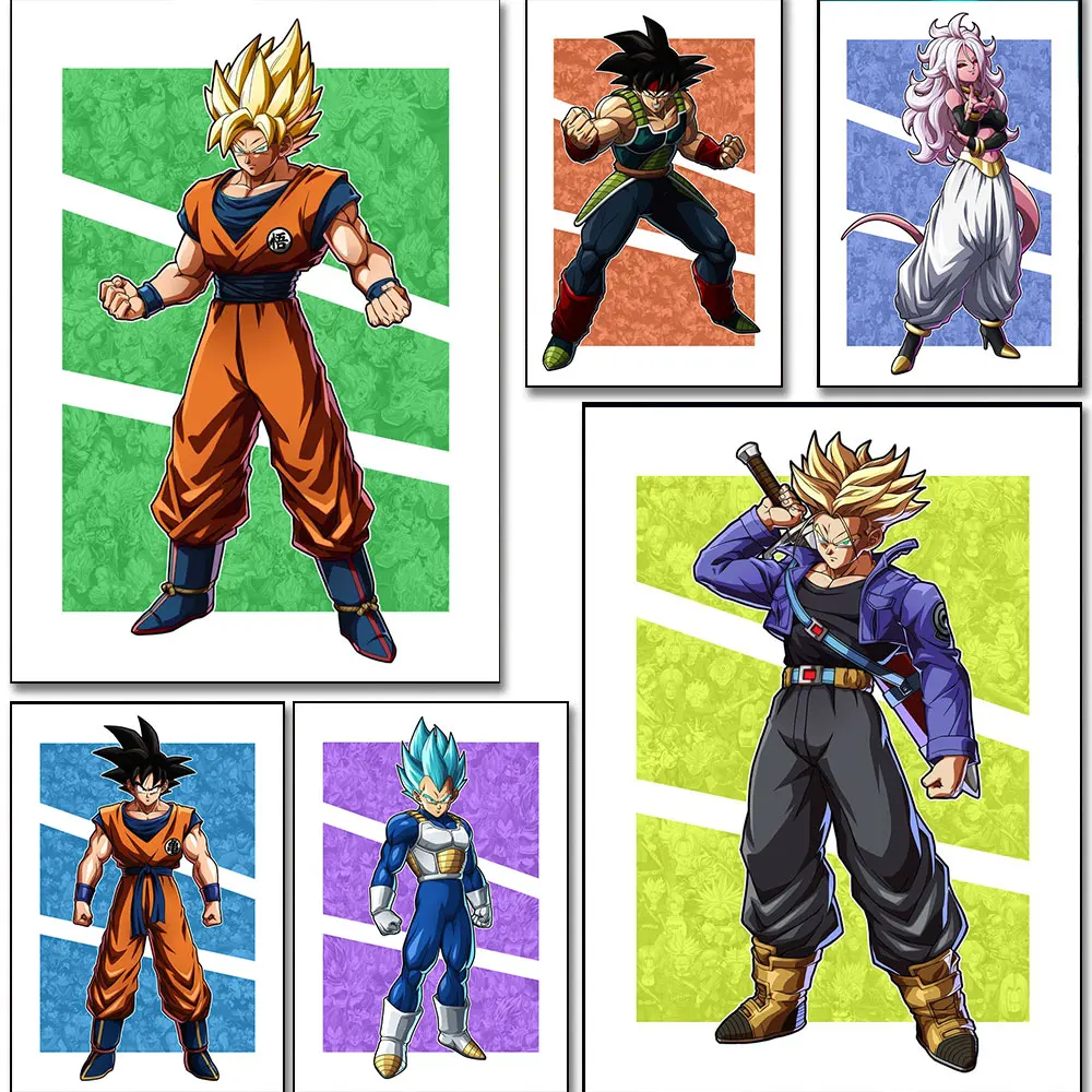 

Bandai Dragon Ball Posters Anime Canvas Painting Wall Art Super Saiyan Goku Characters Prints Pictures Home Bedroom Decoration