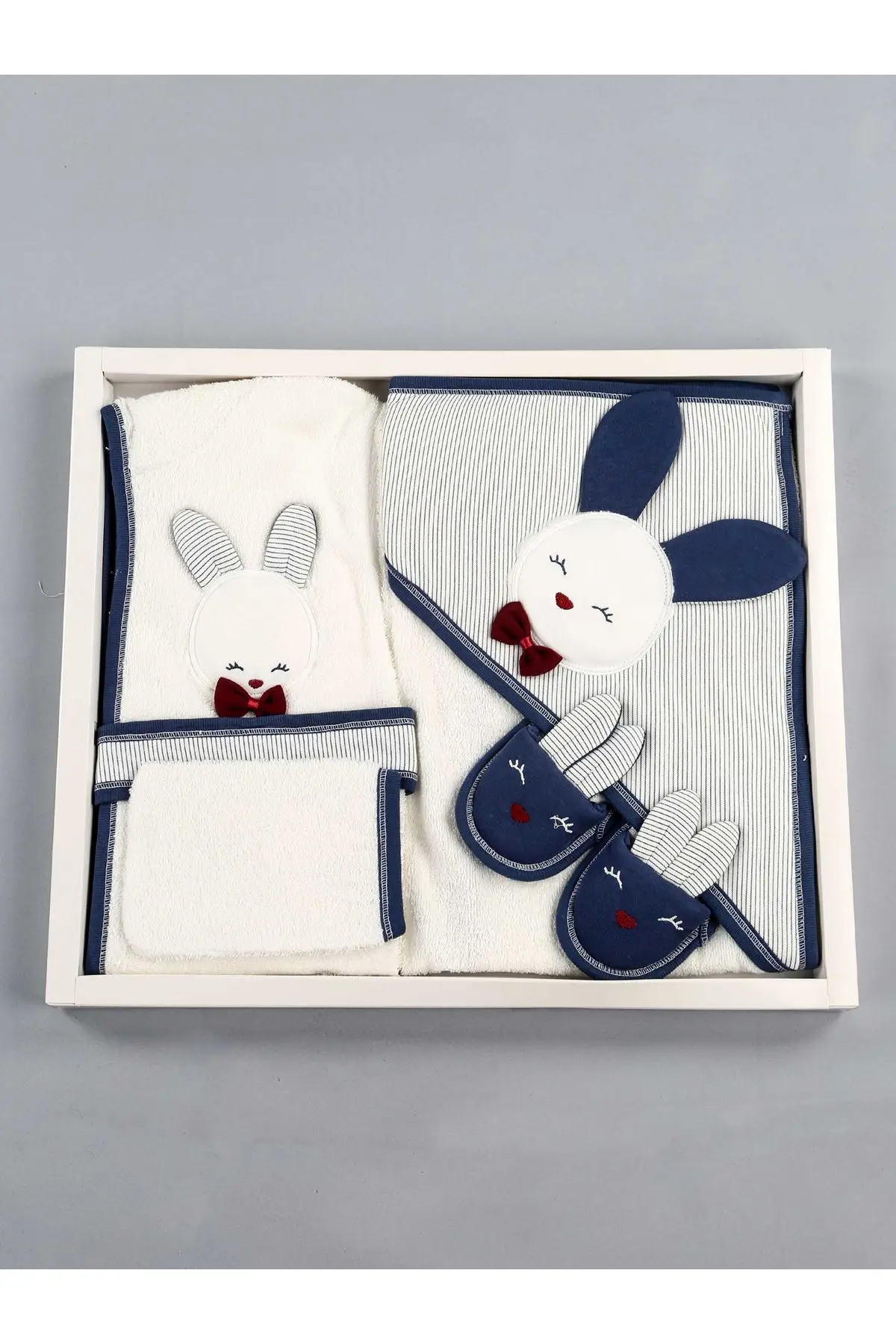 Синий хлопковый детский банный халат для мальчиков| |