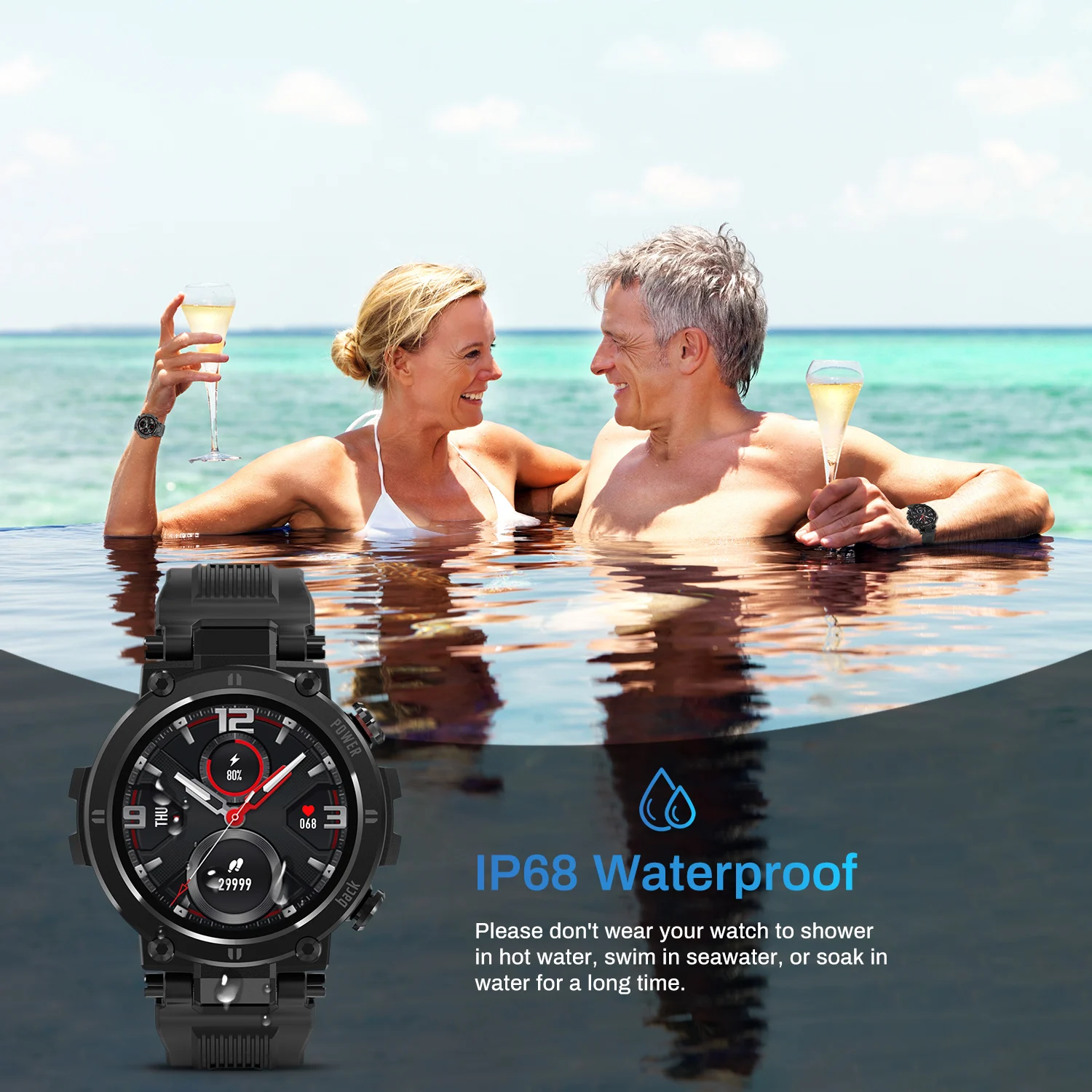 

CanMixs 2021 NEW Smart Watch IP68 Waterproof Men Women Heart Rate Monitor Bluetooth Connect Smartwatch Fitness Smartband