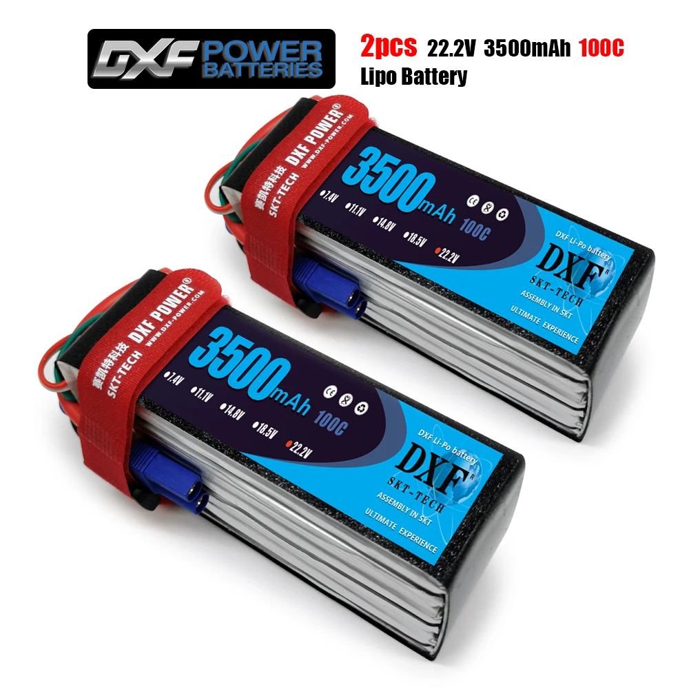 DXF 3500mAh 22.2V 100C-200C Lipo battery 6S XT60/DEANS/XT90/EC5 For AKKU Drone FPV Truck four axi Helicopter RC Car Airplane