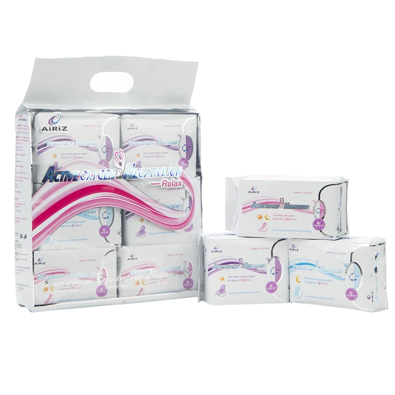 Negative Ion Hygienic 98 Pieces Daily Use Hygienic Napkin Vaginal Health Sexual Health Menstrual Panties T (6 Packages in 1 Set)