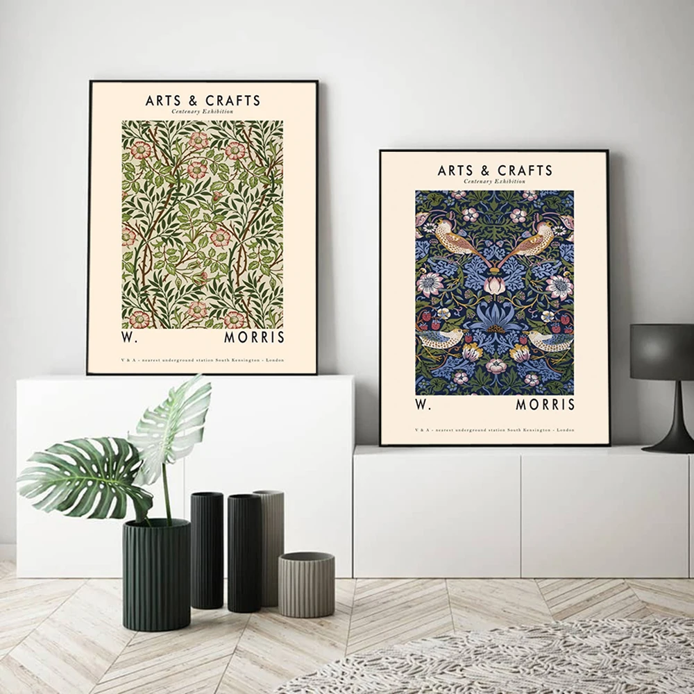 

Vintage Leaf Flower William Morris Posters and Prints Abstract Canvas Painting Nordic Wall Art Pictures Living Room Home Decor