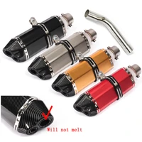 escape motorcycle exhaust middle link tube and 51mm vent pipe tips stainless steel exhaust system for yamaha r6 1998 2005