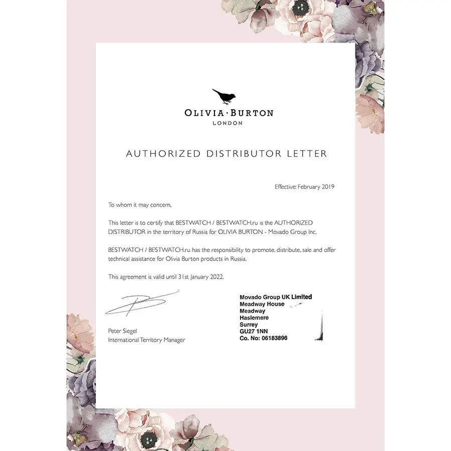 Наручные часы Olivia Burton OB16SP19 женские кварцевые на кожаном ремешке |