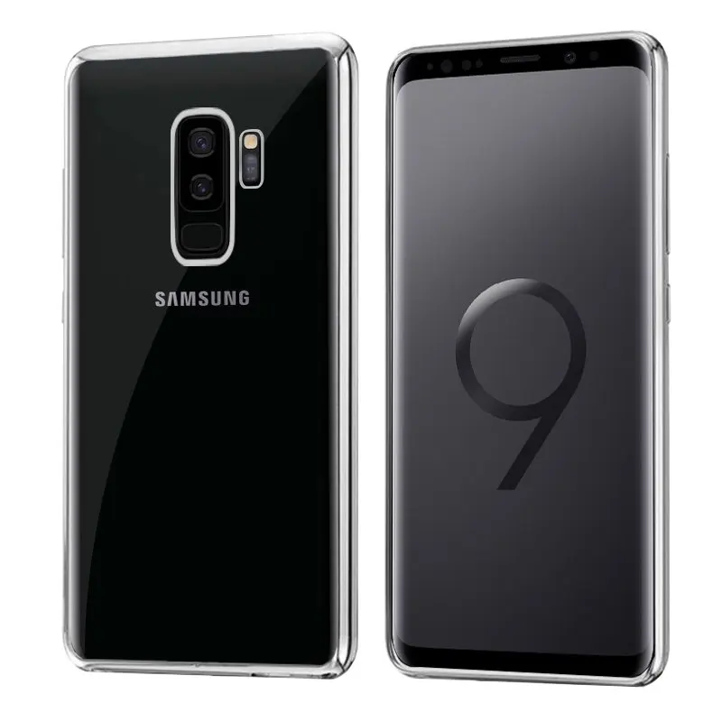 Чехол для Samsung G965 Galaxy S9 Plus Edge металлик (серебристый) | Мобильные телефоны и