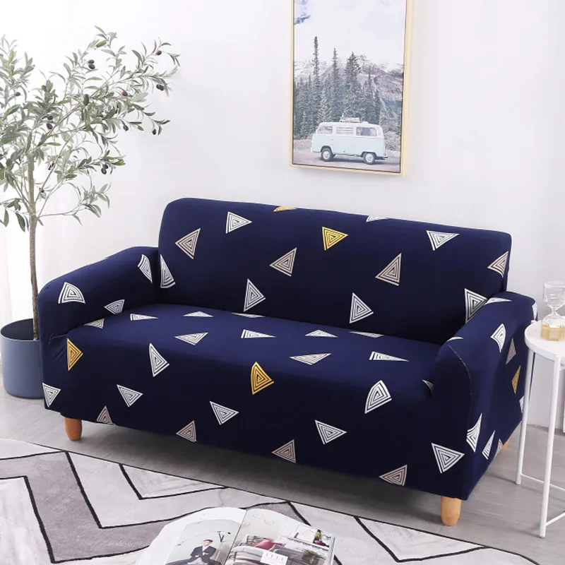 Modern Geometric Pattern Sofa Slipcover All-inclusive Large Stretch Leather Furniture Protecto for LoveSeat |