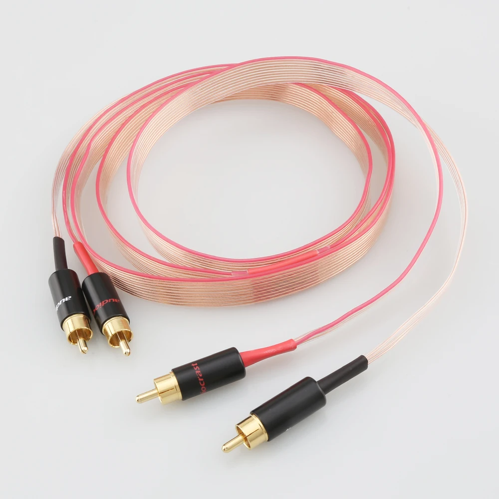 Новый аудиокабель FC10C Red Dawn OCC медный сигнальный кабель RCA с позолоченным штекером
