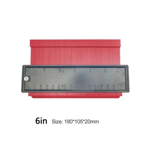 6 inch Red Пластиковый профиль копировальный Калибр контурный Калибр Дубликатор контурная шкала шаблон деревянные маркировочные инструменты плиточный ламинат плитка общий инструмент - Цвет: 6 inch Red