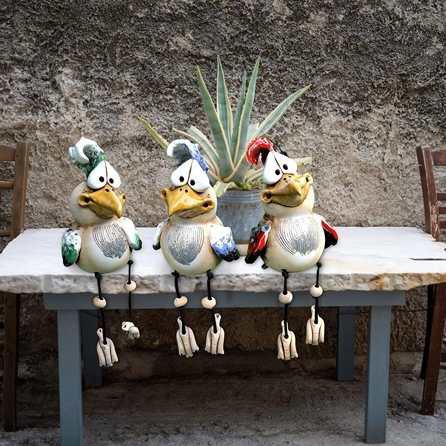 

Garden sculpture interesting chicken decorative garden art resin Modern Art Storage Statue Table Living Room Decor Accessories