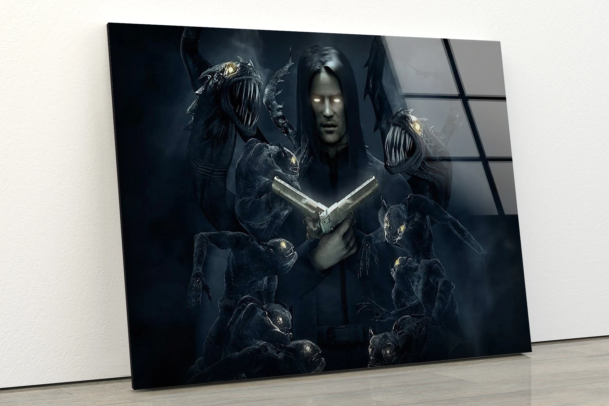 

Tempered Glass Wall Art, Wall Decor, Home Decor, Glass Printing, Large Wall Art, Wall Hangings, Abstract, The Darkness