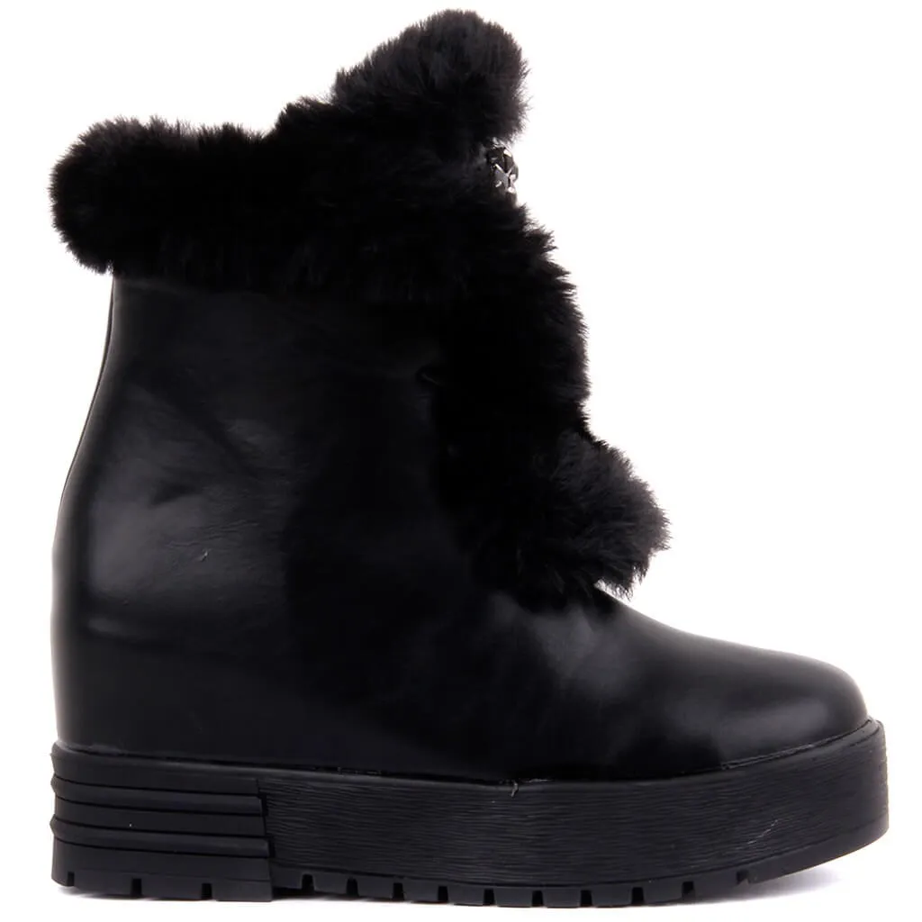 Guja черные женские ботинки на молнии|Женские полусапожки| |