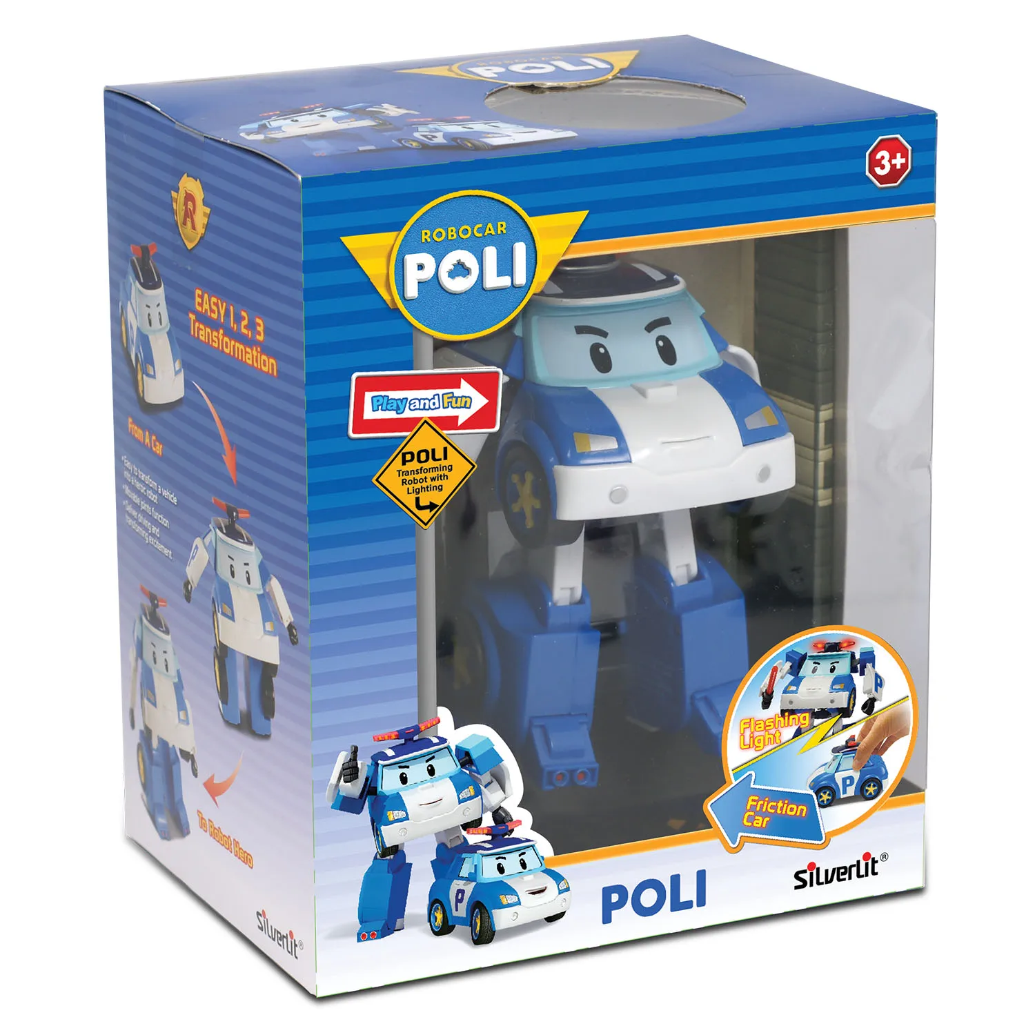 Трансформер Робокар Поли со светом и инструментами Robocar Poli 12 5 см | Игрушки хобби