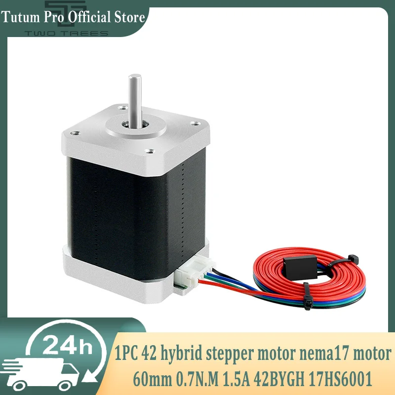 

1PC 42 hybrid stepper motor nema17 motor 60mm 0.7N.M 1.5A 42BYGH 17HS6001 for 3D printer cnc motor instead of 17HS6401