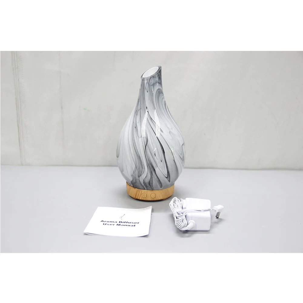 100 мл мраморный Стекло ультразвуковой увлажнитель воздуха с светодиодный Ночные