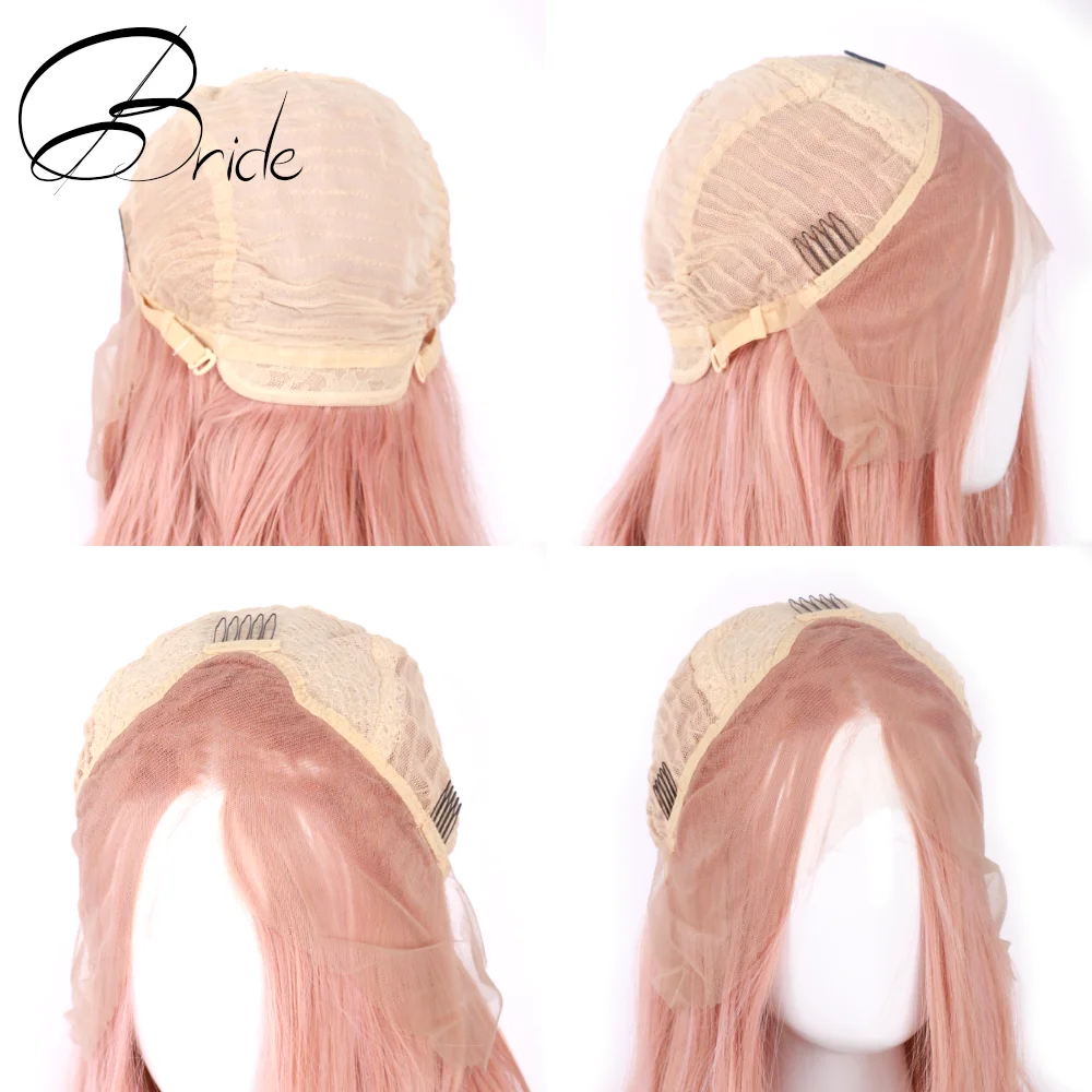 Женский парик невесты из синтетических волос на сетке спереди натуральные