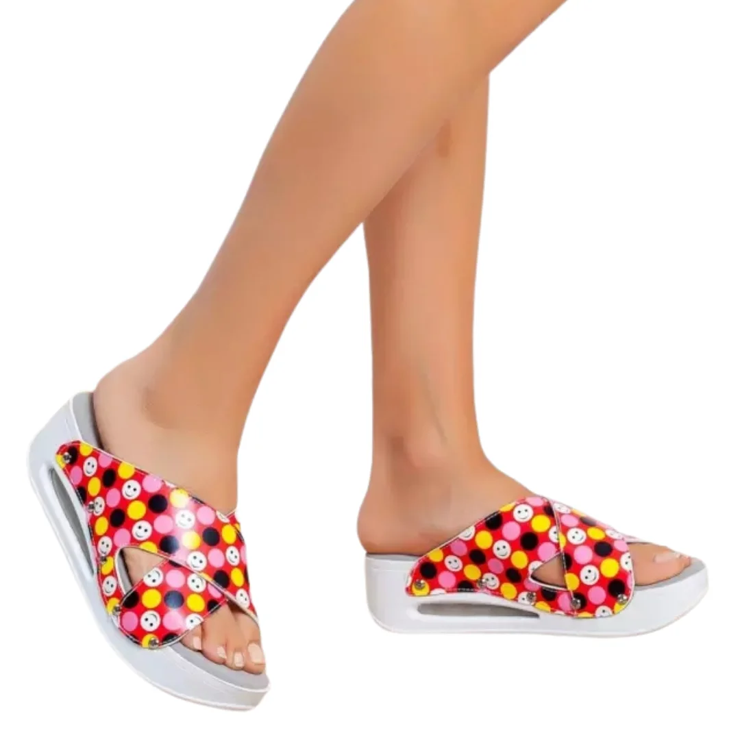

Cross Summer Women's Slippers Sabo Medical Shoes Casual Sandals Hospital Orthopedic High Heels Air Anti-Slip Lady Female Beach