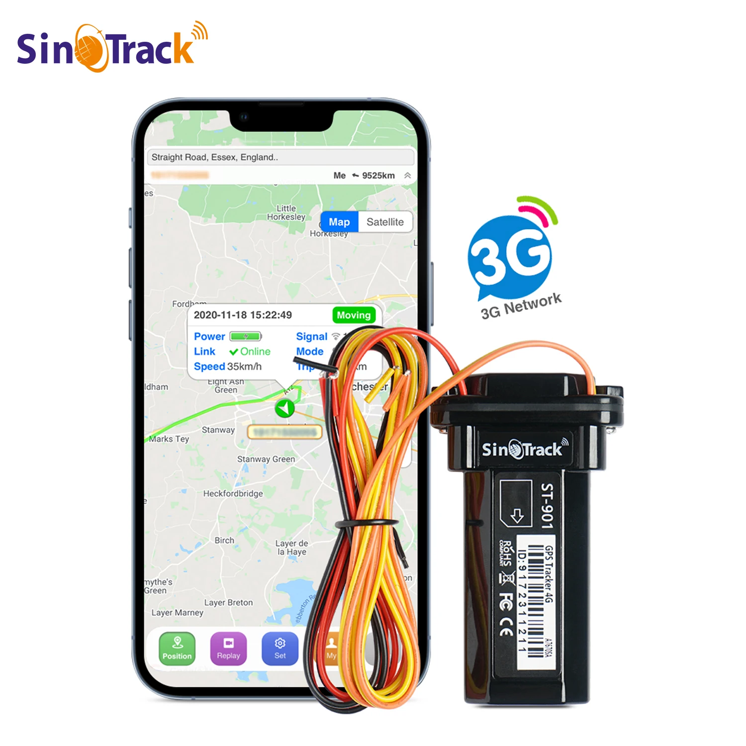 gps locator 3G WCDMA Mini Tracker Waterproof Builtin Battery GPS ST-901 for Car vehicle gps device 4 PIN Cable with Relay for Remote Control tracking device