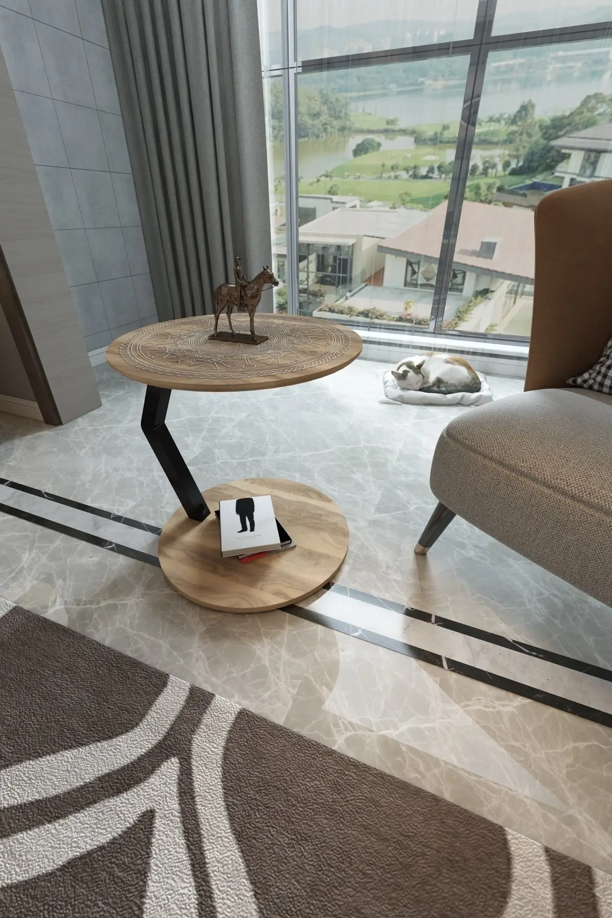 

Lord C Coffee Table Sofa Table Side Table Zigon Coffee Table Service Table Walnut