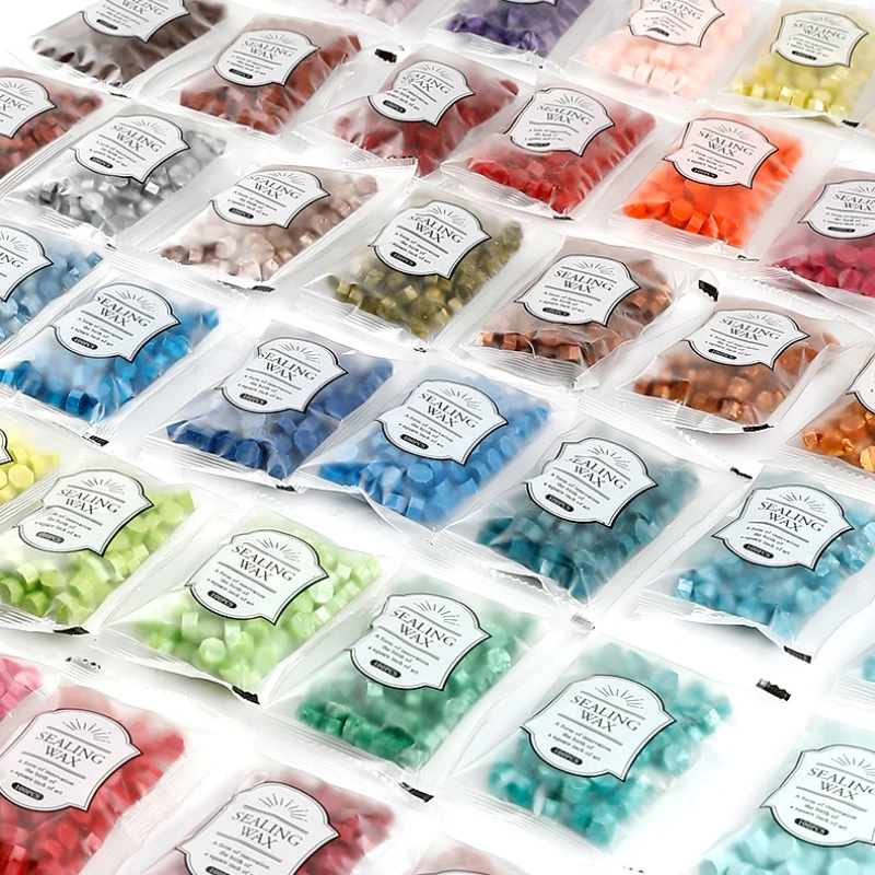 

100pcs/bag Octagon Fire Paint Sealing Wax Color Mixed Color Sealing Wax Wedding Invitation Envelope Hand Account Wax Granules