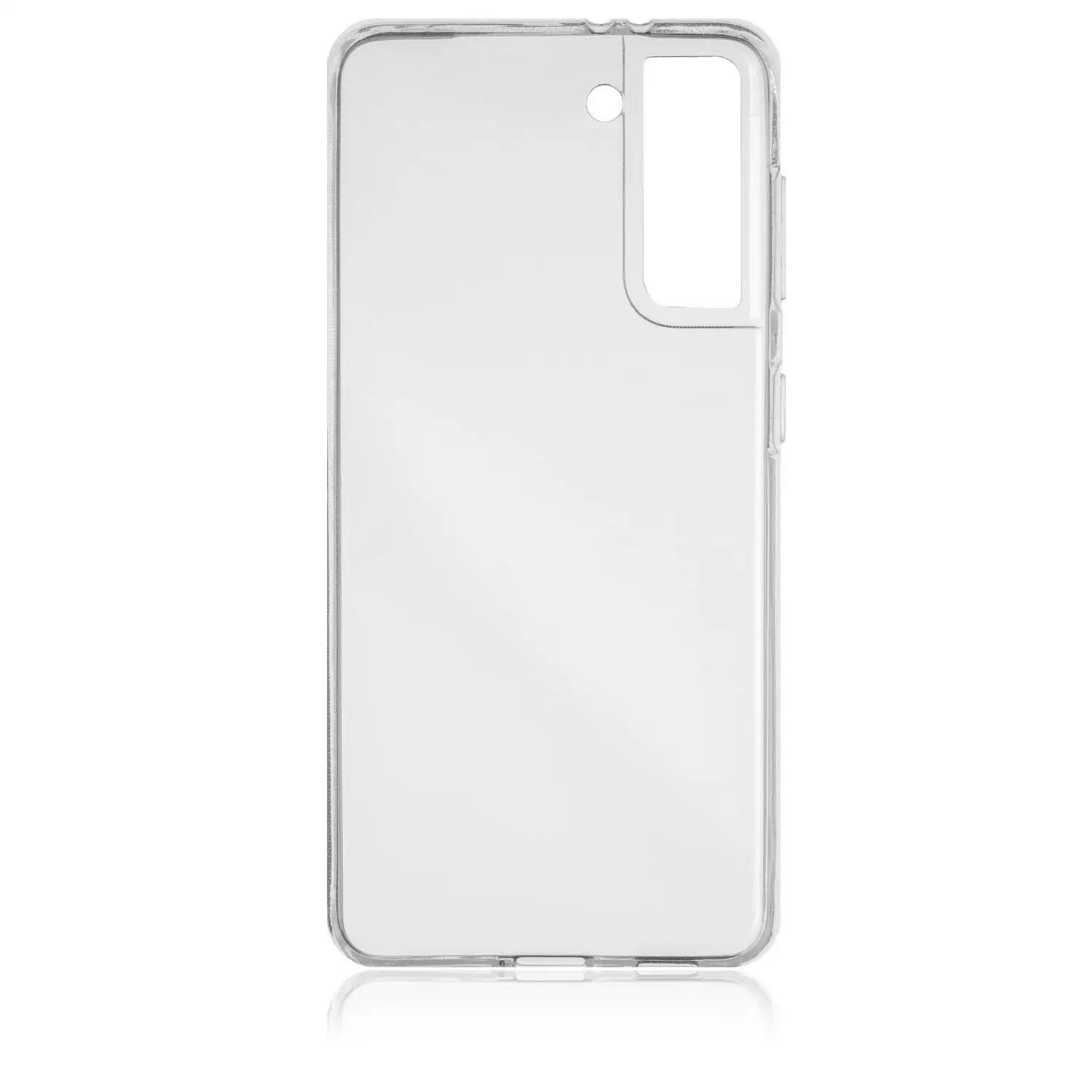 Силиконовый чехол ROSCO для Samsung Galaxy S21 с бортиком вокруг модуля камер и защитой от