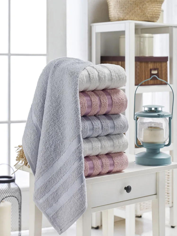 

Havlu Seti Vorteks Dokuma kenarl Pamuklu yap salkl Bordrl Mix, yumuak, emici Honey Honeycomb Flush Powder