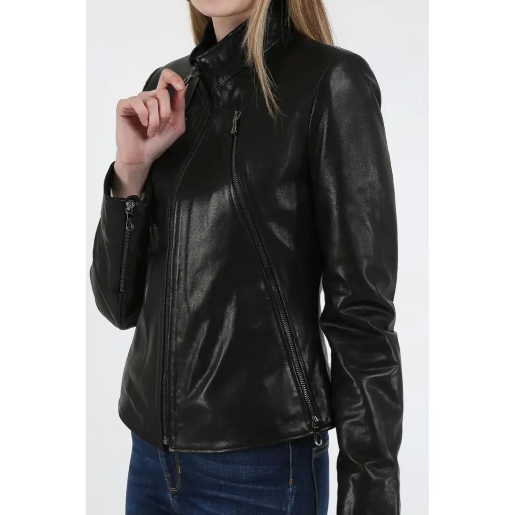 Women Leather Jacket Genuine Real Leather Jacket leather Coat lambskin coat Female Jacket Genuine Leather Women's Black Coat