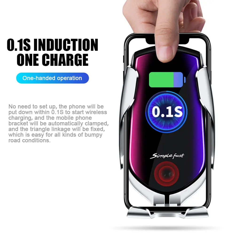Автоматическое автомобильное беспроводное зарядное устройство R1 10 Вт для iPhone Xs