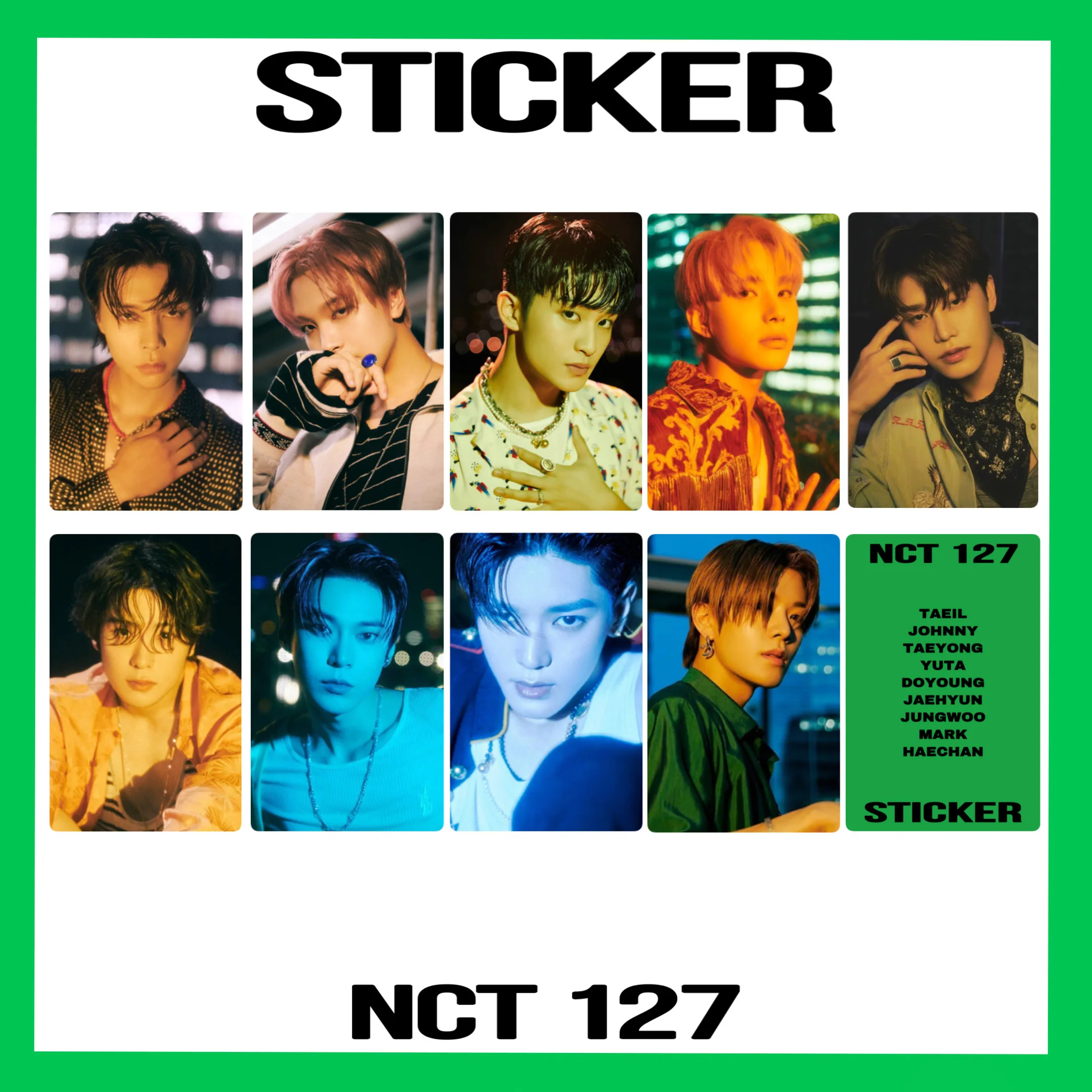 9 шт/комплект Карты закладка K-POP NCT 127 STICKER для коллекции | Наборы канцелярских