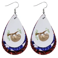 2021 new earrings trend mother and baby sloth for first mothers day gift