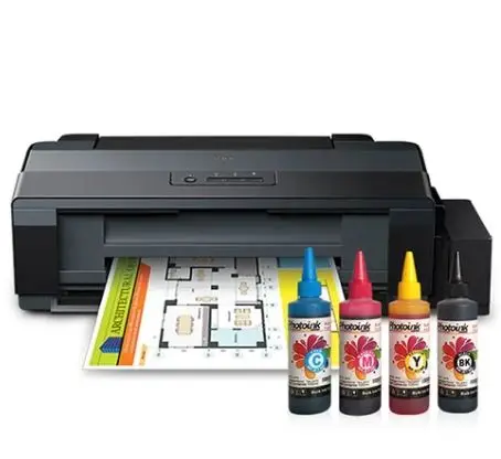 

Epson L1300 ITS COATED 4 Color Ending Catridges A3 + Printer Original Saving Quality Paper Colorful Writing