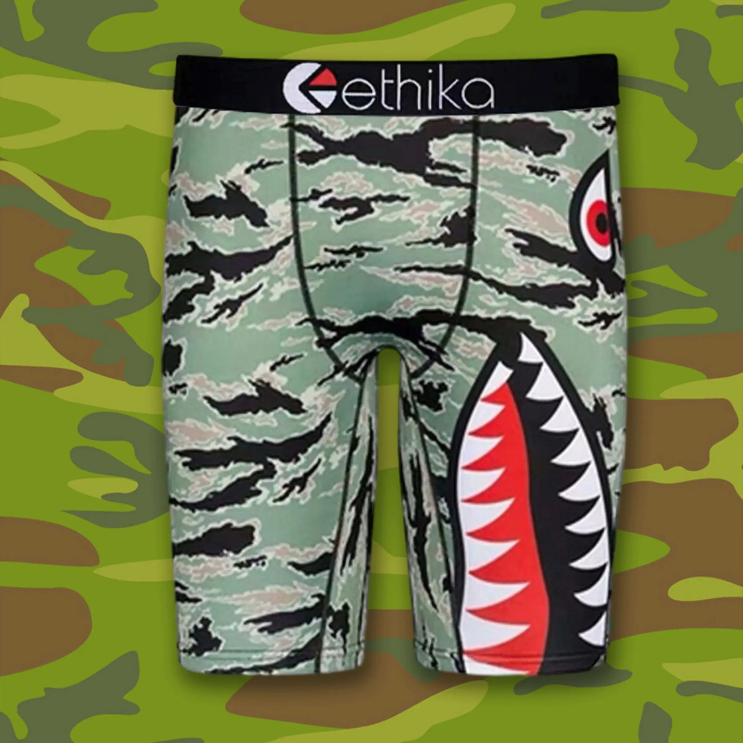 

Популярные мягкие боксеры Ethika с камуфляжным принтом, спортивные буквы, Новое поступление, мужское нижнее белье Ethika