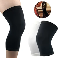 compression knee pads knitted breathable elasticity knee protector men basketball volleyball running sport leg sleeve