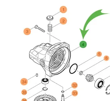 Reducer housing for ushm Makita ga7050 article 140223-9 | Other Tool Parts