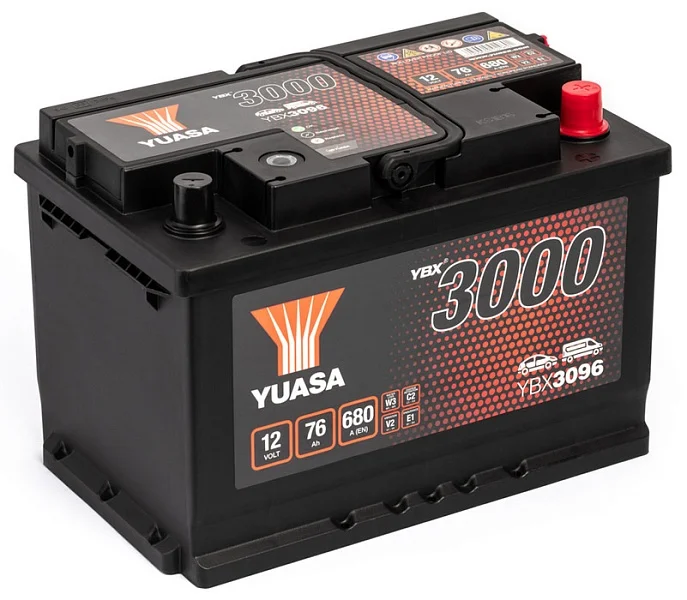 Battery car Yuasa SMF ybx3096 6ст-76 arr. 278x175x190 | Truck
